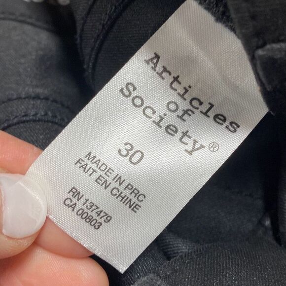 Articles of Society Black Coated Jegging Pants Size 30 - Picture 5 of 7